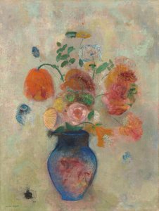 مزهرية كبيرة بالورد ، ج. 1912. بواسطة Odilon Redon