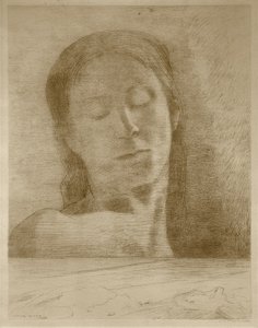 عيون مغلقة بواسطة Odilon Redon
