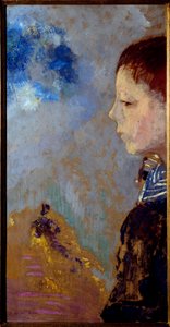 صورة لأري ريدون (1889-1972) على الممر البحري (ابن الفنان). لوحة لأوديلون ريدون (1840-1916) بواسطة Odilon Redon