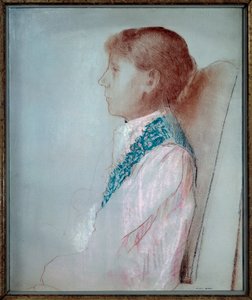 صورة مدام أوديلون ريدون (1853-1923) "لوحة باستيل رسمها أوديلون ريدون (1840-1916) 1905 صن. 0،44x0،55 م باريس ، متحف دورسيه بواسطة Odilon Redon