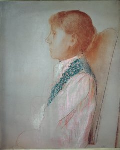 Portrait of Madame Odilon Redon - Pastel بواسطة Odilon Redon