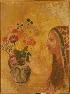 الملف الشخصي للمرأة بواسطة Odilon Redon