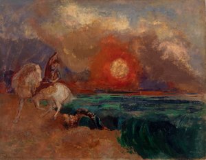 القديس جورج والتنين بواسطة Odilon Redon