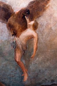 لوحة اختطاف غانيميد، تفاصيل، حوالي عام 1910 (زيت على قماش) بواسطة Odilon Redon