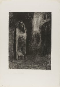 كان الرجل وحيدًا في منظر ليلي من الليل بواسطة Odilon Redon
