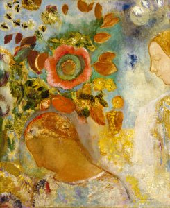 فتاتين بين الزهور ، 1912 بواسطة Odilon Redon