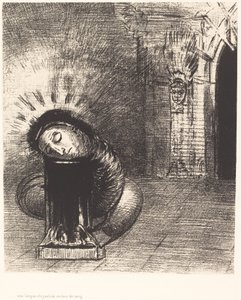 شرنقة طويلة ، لون الدم بواسطة Odilon Redon