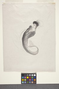 بدون عنوان (ليثوجراف على ورق تشاين فولانت) بواسطة Odilon Redon