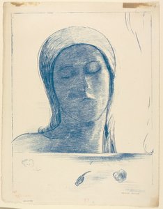 عيون مغلقة بواسطة Odilon Redon