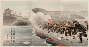 يعبر جيشنا نهر يالو على جسر بونتون ويدفع قوات العدو إلى احتلال جيوليانتشنغ أخيرًا بواسطة أوغاتا جيسان