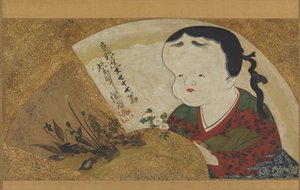 Uzume Okame والزهور ، القرنين الثامن عشر والتاسع عشر. بواسطة أوغاتا كنزان