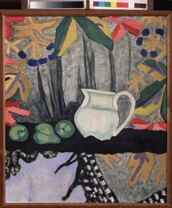 باق على قيد الحياة. لوحة أولغا فلاديميروفنا روزانوفا (1886-1918) ، زيت على قماش ، حوالي عام 1910. الفن الروسي ، القرن العشرين ، طليعي ؛ State A. متحف الفن Radischev ، ساراتوف (روسيا).