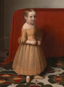 صورة لفتاة صغيرة مع روز ، كاليفورنيا. 1838. بواسطة أوليفر تاربيل إيدي