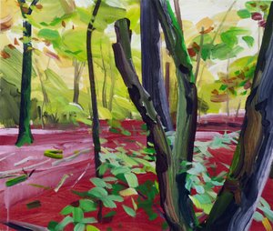 Forêt 16، 2017 (أكريليك على قماش) بواسطة أوليفييه موريل