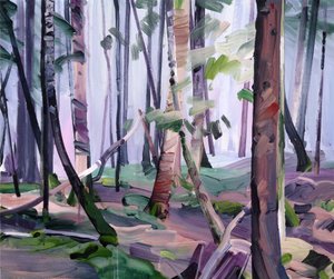 Forêt 22، 2017 (أكريليك على قماش) بواسطة أوليفييه موريل