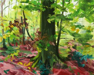 Forêt 3، 2014 (أكريليك على قماش) بواسطة أوليفييه موريل