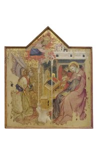 البشارة، حوالي عام 1396 (تمبراً على لوحة) بواسطة أوليفوتشيو سيكاريلو دي سيكاريلو