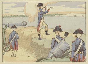 ملازم في فالينس عام 1785 ، شاهد نابليون تمارين المدفعية بواسطة وظيفة Onfray de Breville