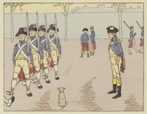 كان نابليون ملازمًا في فالينس في عام 1785 ، حيث شاهد مناورة البندقية بواسطة وظيفة Onfray de Breville