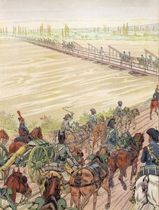 نابليون يعبر نهر الراين ، 1 أكتوبر 1805 بواسطة وظيفة Onfray de Breville