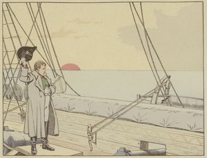 نابليون على متن HMS Bellerophon بعد أن استسلم نفسه للبريطانيين ، 15 يوليو 1815 بواسطة وظيفة Onfray de Breville