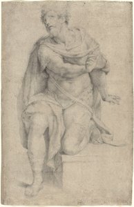 دراسة قديس راكع بواسطة Orazio Samacchini