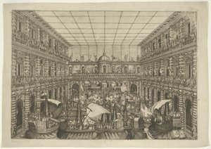 Naumachia في ساحة Palazzo Pitti بواسطة أورازيو سكارابيللي