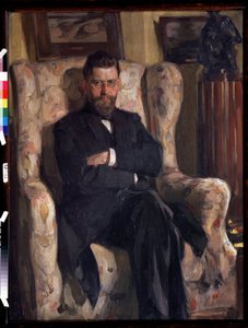"" صورة لجامع الأعمال الفنية Alexis (AA) Bakhrushin (1865-1929) "" (صورة شخصية لهواة التجميع Alexey A. Bakhrushin) لوحة رسمها Osip Emmanuilovich Braz (1872-1936) 1904 متحف الدولة للفنون في تولا (تولا)