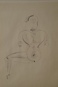 الشكل من الجانب: الشكل H2 جالس ، 1921. بواسطة أوسكار شليمر