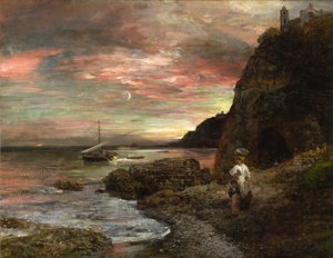 شمس المساء في Posillipo بواسطة أوزوالد آخنباخ