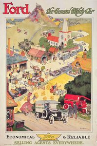 الإعلان عن ملصق Ford - The General Utility Car ، c.1912