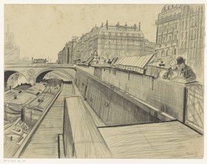 منظر من Quai des Grands-Augustins في باريس بواسطة أوزوالد هيدبرينك