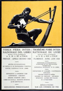 ملصق إعلاني لمعرض الكتاب في فلورنسا ، أبريل 1928 بواسطة أوزوالدو (بعد) توفاني