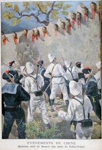 أربعة عشر رأسًا من الملاكمين على جدران Tchio-Tchao ، الصين ، 1900 بواسطة أوزوالدو توفاني