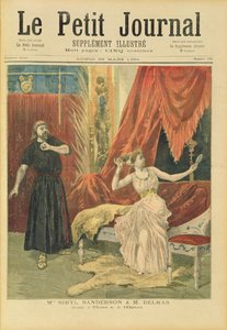 Mademoiselle Sibyl Sanderson (1865-1903) و Monsieur Jean Francois Delmas (1861-1933) في "Thais" بواسطة Jules Massenet (1841-1912) من "Le Petit Journal" ، 26 مارس 1894