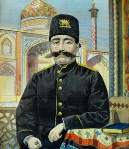 صورة لشاه بلاد فارس الشاه مظفر الدين (نقش)