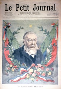 الرئيس كروغر ، الغلاف الأمامي لـ "Le Petit Journal" ، 2 ديسمبر 1900 (نقش ملون)