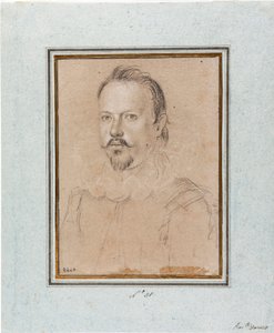 صورة لفنسنت الأول من غونزاغ ، دوق مانتوا (فينتشنزو الأول غونزاغا ، دوق مانتوا) (1562-1612) رسم أوتافيو ليوني (1578-1630) الجينات ، موسي دي سترادا نوفا ، الجرد 2440