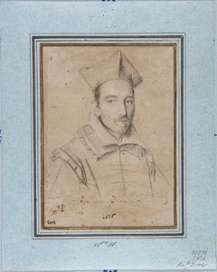 صورة للأسقف على الأرجح الكاردينال فرانشيسكو ماريا بوربون ديل مونتي سانتا ماريا (1549-1627) رسمها أوتافيو ليوني (1578-1630) 1616 جينًا ، Musei di Strada Nuova ، Fondo Disegni ، الجرد 2418