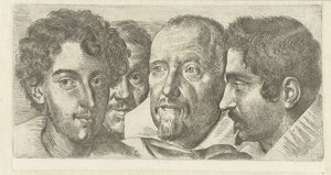 Portret بواسطة Cosimo Orsino ، Cesare Bartolotti ، Sigmund Laire in a zelfportret by Ottavio Leoni بواسطة أوتافيو ماريو ليوني (ربما)