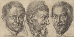 ثلاث صور ربما تمثل كاميلو غرافيك ، إركول بيدمونتي وأنتوني ... ، كاليفورنيا. 1620 - 30.