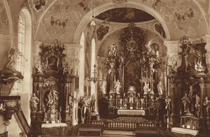 أبرشية الكنيسة ، Oberammergau ، داخل الكنيسة بواسطة أوتو باليرستيدت
