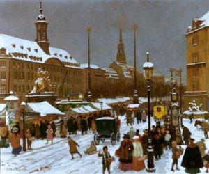 Striezelmarkt على Neustädter Markt بواسطة Otto Fritzsche