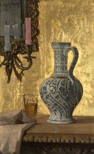 إبريق وزجاج على طاولة ، 1878. بواسطة أوتو هـ