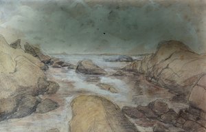 رسومات البحر والمناظر الطبيعية (ألوان مائية وقلم رصاص على ورق) بواسطة أوتو لودفيج سيندينج