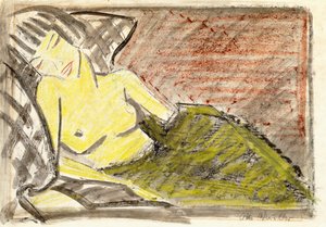 امرأة متكئة ، ج .1925 بواسطة أوتو مولر