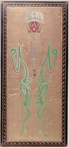 الخط العربي باسم محمد ، صهره علي وعلي ، ابنا حسن وحسين (حبر ملون على ورق) بواسطة المدرسة العثمانية