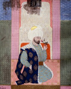 الإمبراطورية العثمانية: "" صورة للسلطان العثماني محمد (أو محمد أو محمد) جلبي الأول (1389-1421) "" صورة مصغرة من المخطوطة (السيدة 1973 ، الورقة 62 أ) "" زبدة الطوارخ "(زبدة الطوارخ) (كريم من القصص) للمؤرخ سيد لقمان عاشوري  بواسطة المدرسة العثمانية