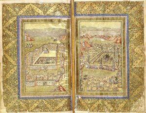 مناظر لمكة والمدينة ، ج 1794-5 بواسطة المدرسة العثمانية