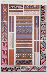 زخرفة على طراز العصور الوسطى ، اللوحة LXVII من قواعد الزخرفة ، بقلم أوين جونز (1809-1874) ، لندن بواسطة أوين جونز